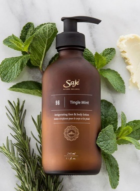 加拿大原装SAJE莎爵TINGLE MINT薄荷精油乳液240ml