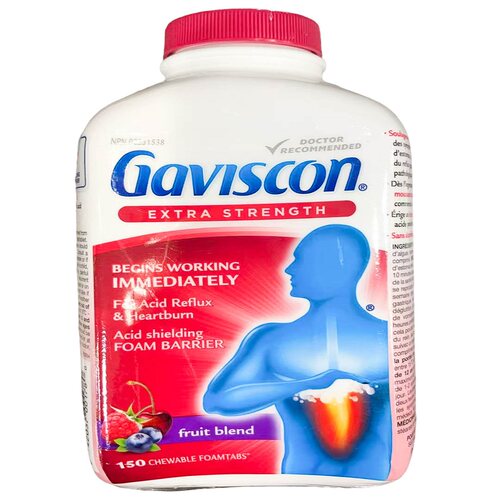 加拿大原装Gaviscon嘉胃斯康咀嚼片150粒混合水果味