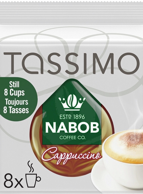 加拿大原装TASSIMO胶囊咖啡NABOB卡布奇诺8粒适用博世咖啡机