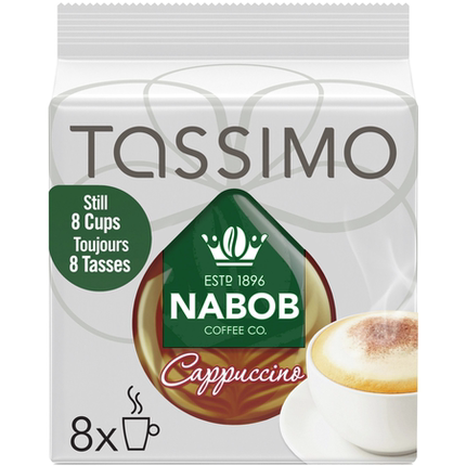 加拿大原装TASSIMO胶囊咖啡NABOB卡布奇诺8粒适用博世咖啡机