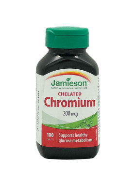 加拿大原装Jamieson健美生天然胰健螯合铬平衡血糖200mcg 100片