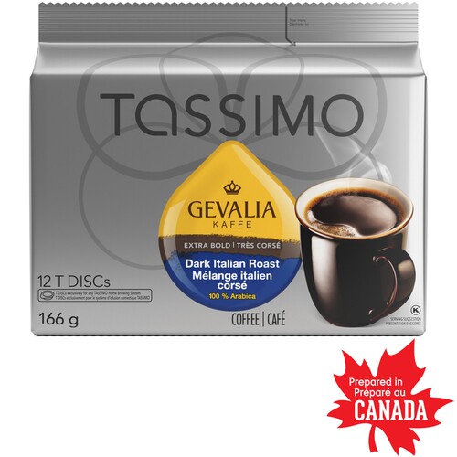 加拿大TASSIMO胶囊咖啡GEVALIA格瓦利亚意式12粒适用博世咖啡机