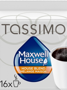 加拿大TASSIMO胶囊咖啡MAXWELL中度烘焙16粒适用博世咖啡机