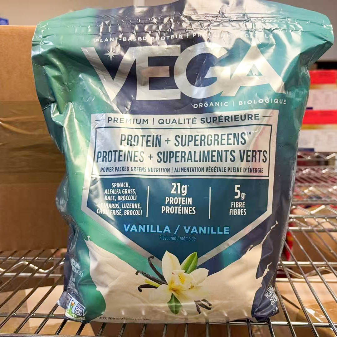 加拿大原装VEGA天然绿色纯植物提取素食蛋白粉香草味2KG