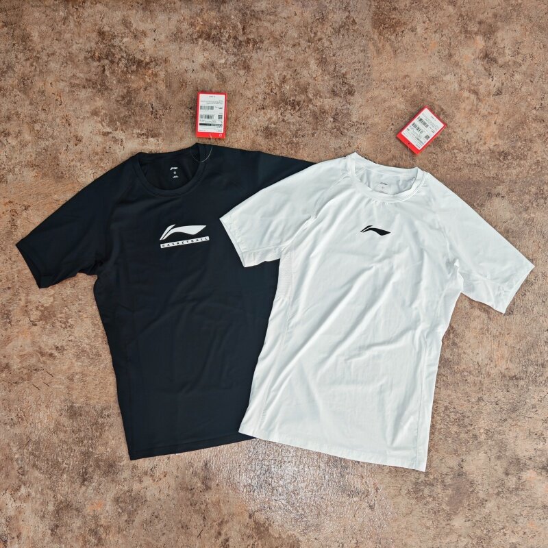 李宁男子CBA专业系列篮球运动短袖紧身衣速干弹性短袖男AUDW043-1