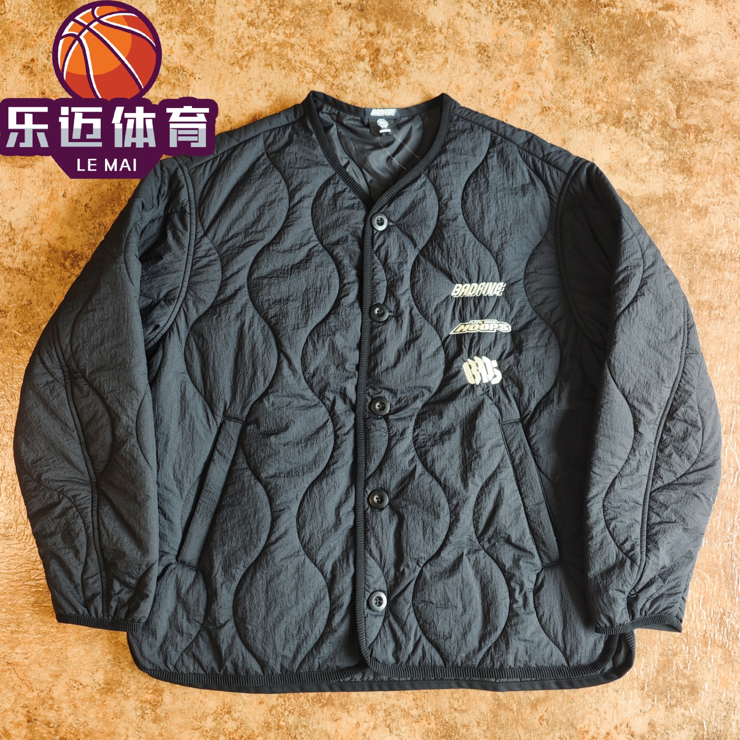 李宁男反伍系列BADFIVE短棉服宽松保暖休闲棉外套AJMU085