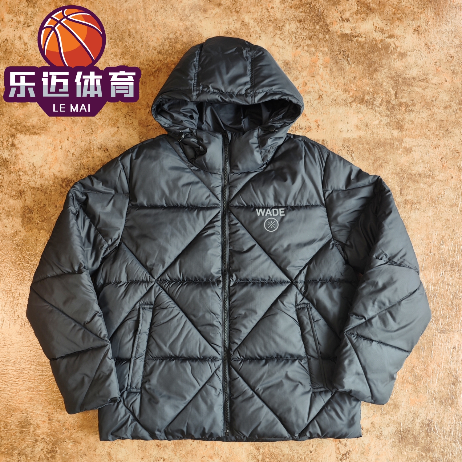 李宁反伍短棉服宽松连帽棉外套