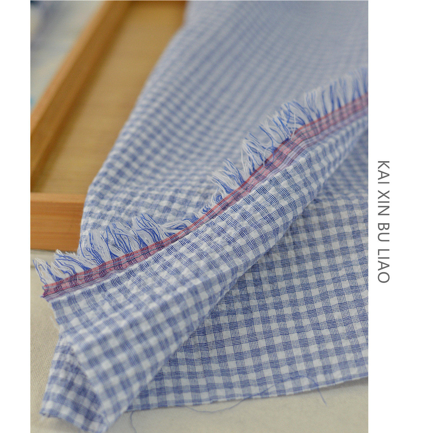 日系清新水洗泡泡肌理感全棉格子布料 春夏手工DIY衬衫裙睡衣面料