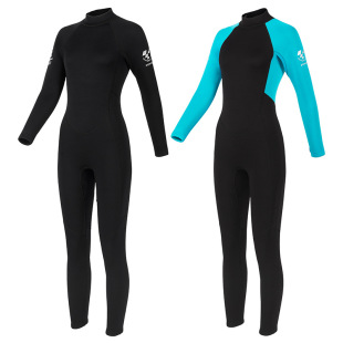 3mm潜水服女后拉链潜水衣防寒保暖潜水自由潜浮潜冲浪连体衣湿式