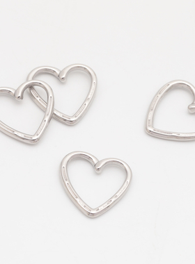 强保色14K镀金银色圆形爱心弹簧扣手工DIY手链项链收尾链接扣