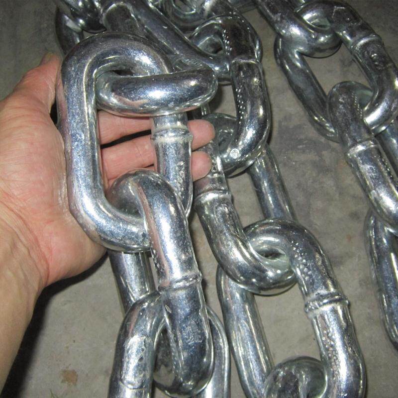 大铁链子超粗粗铁链25mm负重比特犬训练镀锌链条锚链装饰大铁链子