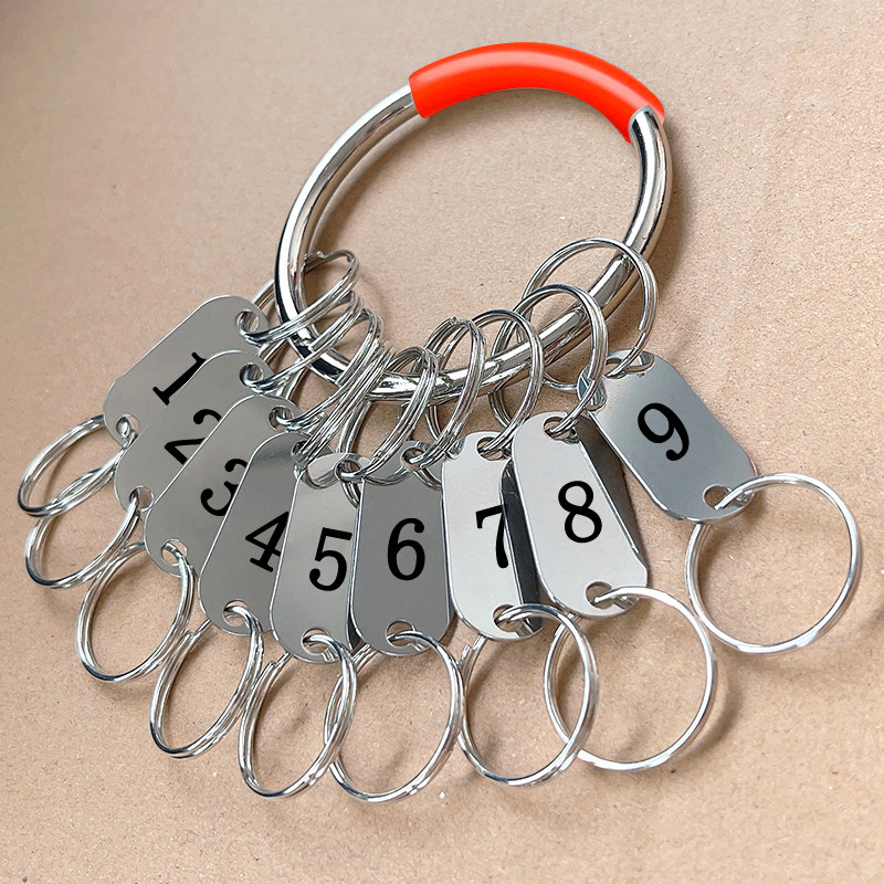 不锈钢数字号码牌定制金属物业房地产分类收纳钥匙盘酒店仓库牌子