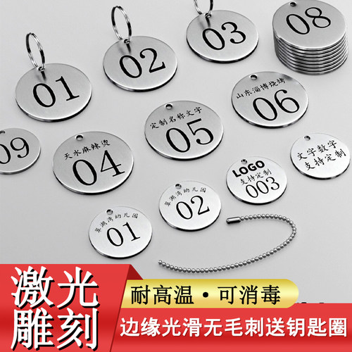 不锈钢数字牌号码定制免费送手环
