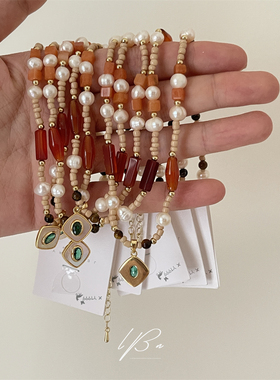 恶魔眼天然巴洛克珍珠项链新中式男女同款叠戴贝壳锁骨链14314