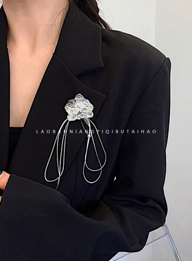 胸针合集小众设计感褶皱花朵流苏Y2K高档胸针女新款轻奢别针10445