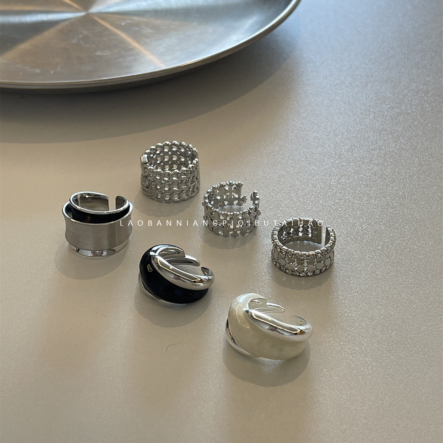 质感拉丝！小众轻奢秋冬金属戒指