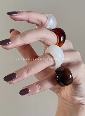 绝版卖完不补！独特小众树脂戒指