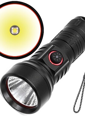 强光LED聚光户外便携式照明手电筒 USB充电家用应急SST40探照灯具