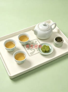 客厅放杯子茶壶高级感托盘美容SPA会馆香薰托盘卫生间洗手台收纳
