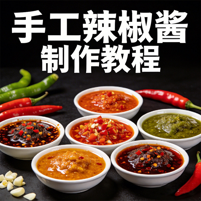 手工制作辣椒酱教程牛肉酱玫瑰酱烤肉酱红油配方技术做法摆摊商用
