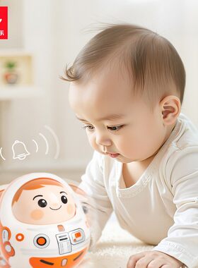汇乐点头不倒娃婴儿玩具宝宝早教益智音乐安抚6M+儿童不倒翁玩具