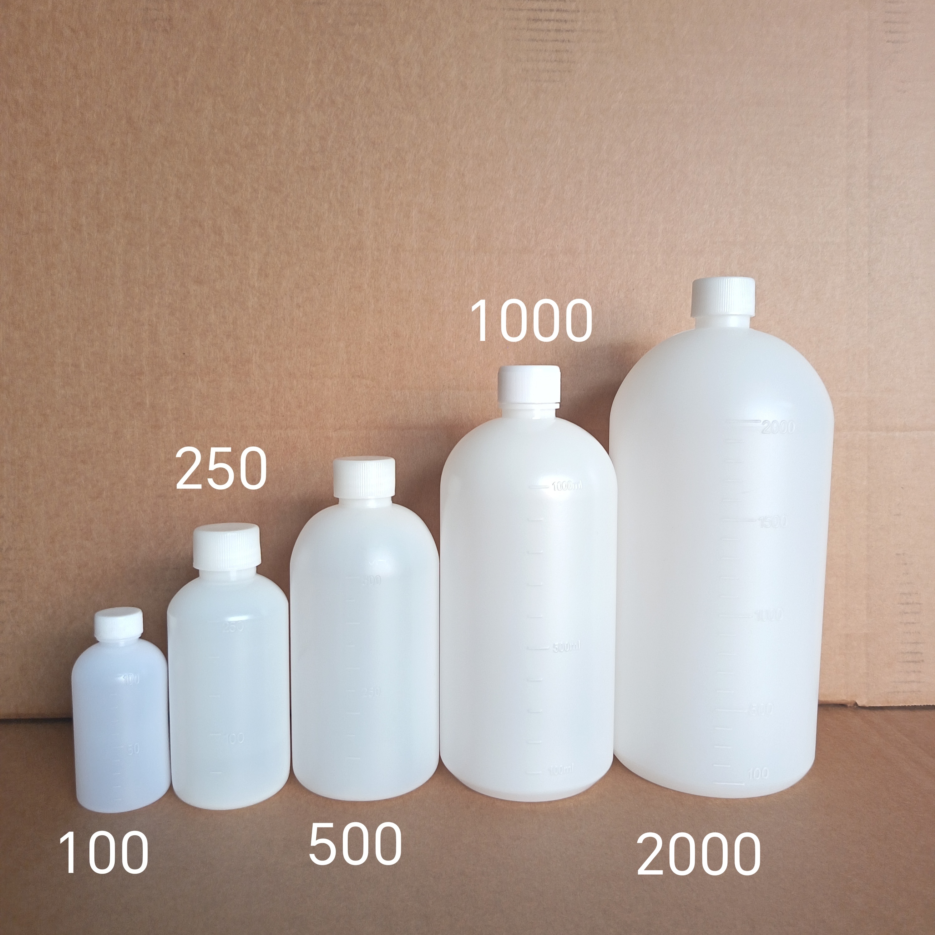 塑料细口瓶小口试剂PE圆瓶60mL/100ml/250ml/500ml/1000ml/聚乙烯