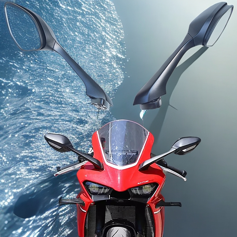 珠峰凯越ZF400GS-A仿赛摩托车左右后视镜450RR转向灯反光镜片配件