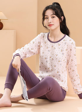 女孩中大童纯棉秋衣秋裤套装家居服高中生新款保暖套装长袖打底衫