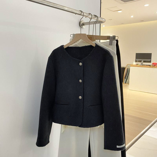 十三行硬货！ 2025秋冬新款韩系洋气极简文艺气质小香毛呢外套女