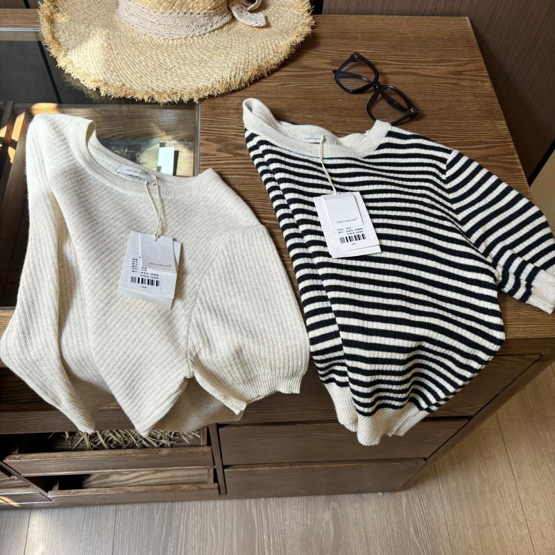 十三行IMISS家现货！2025秋季新款极简洋气显白显瘦套头针织上衣