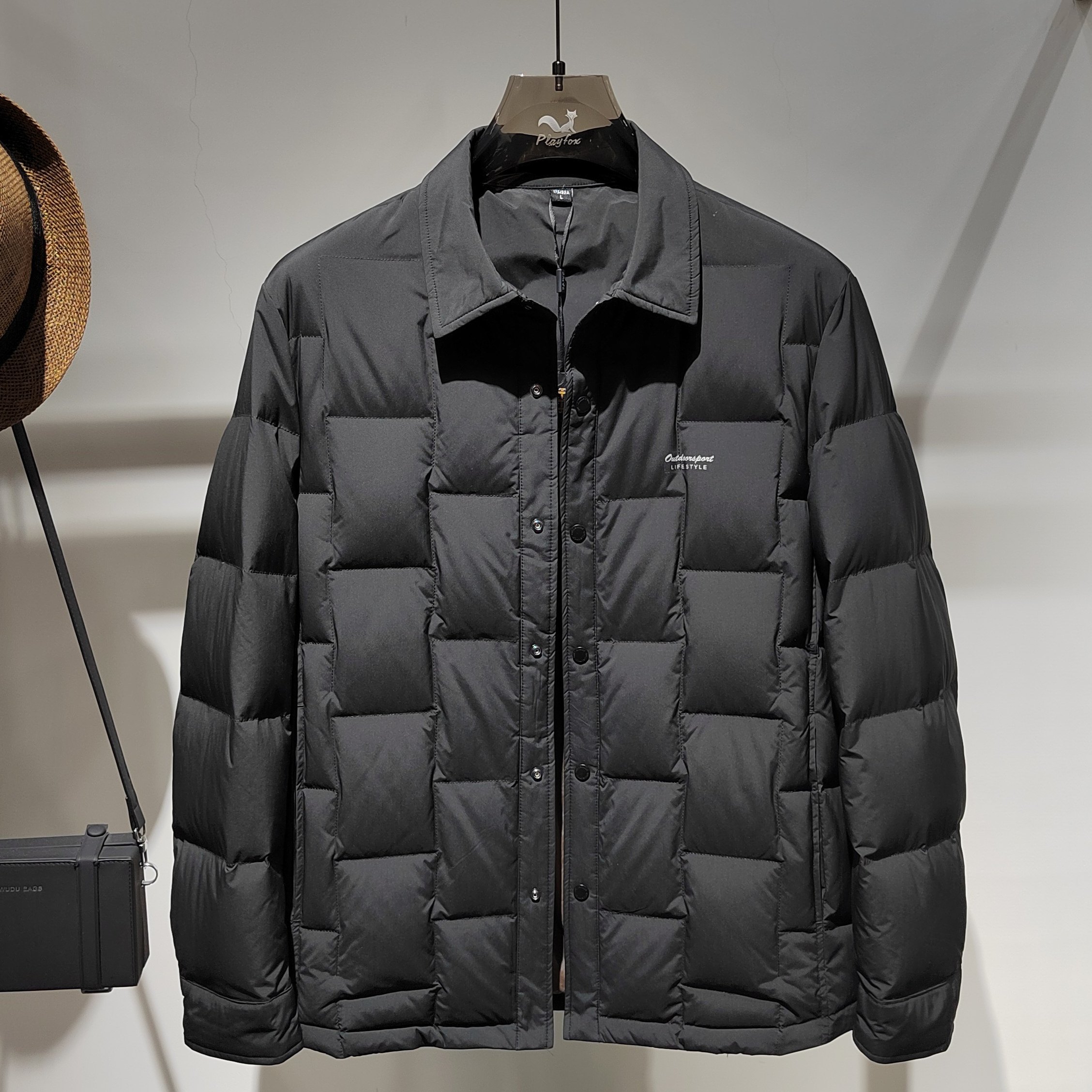 冬季新品男士翻领轻便羽绒服保暖防寒服加厚休闲外套男装中青年男