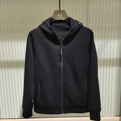 新款秋冬装男士连帽夹克轻奢简欧外套休闲运动上衣中青年时尚男装
