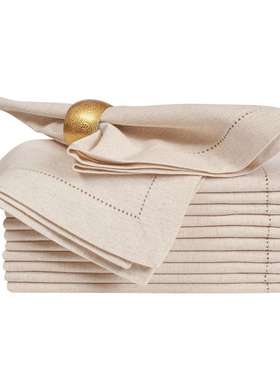 棉麻餐巾 抽丝镂空 布艺餐巾 婚礼西餐厅家用餐巾【跨境货源】