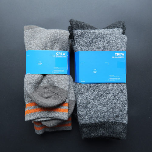 美单跨境秋冬男子运动中筒袜全毛巾羊毛袜保暖防寒耐磨运动户外袜