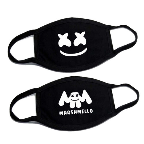 DJ电音棉花糖Marshmello摇滚棉布口罩 秋冬保暖居家日用透气口罩