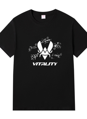 Vitality小蜜蜂战队zywoo CS2GO游戏周边男女学生纯棉夏季短袖T恤
