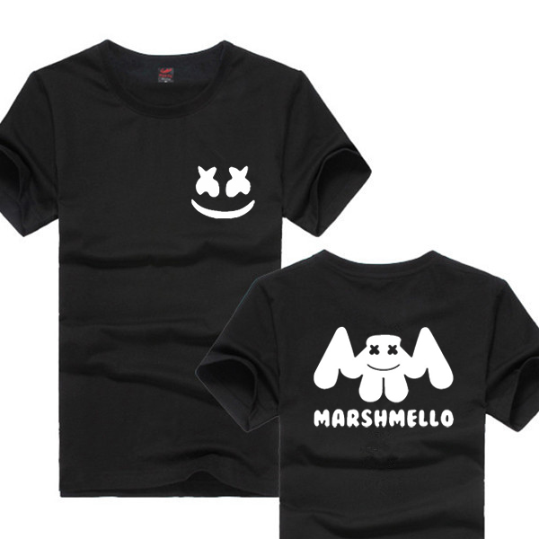 Marshmello短袖T恤 DJ电音 棉花糖同款衣服Skrillex男女纯棉夏装