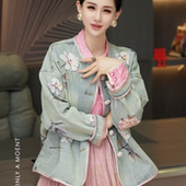 幻光萦姿 62cm 牛仔外套 YX2635款 770g 立体花手工精品轻奢时尚