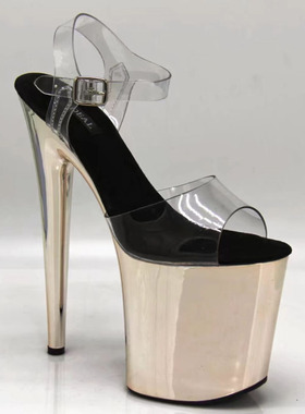 IDEAL MA  模特超高跟鞋17厘米20公分舞台走秀女鞋订制电镀钢管舞