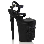 舞台走秀鞋 IDEAL 20公分超高跟钢管舞鞋 骷髅底台包头凉鞋 新款