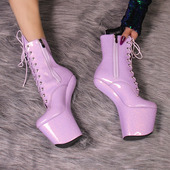 无跟高跟鞋 IDEAL 20CM恨天高厚底夜店情趣Cosplay钢管舞短靴