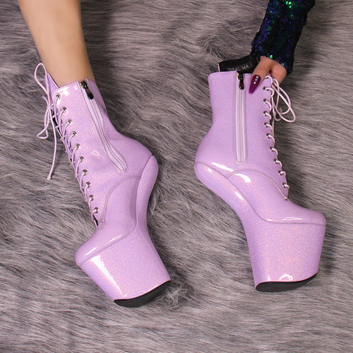 无跟高跟鞋Cosplay钢管舞短靴