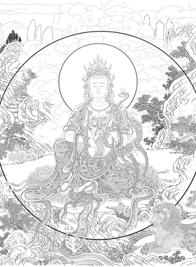 法海寺壁画文殊普贤水月观音