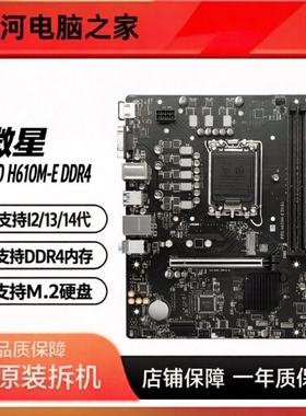 冲新 微星PRO H610M-E H610M-B DDR4  支持12 13 14代CPU 保一年