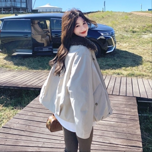大货主推！90绒 米色可脱卸毛领工装羽绒服 B260-5323-P275K378图片