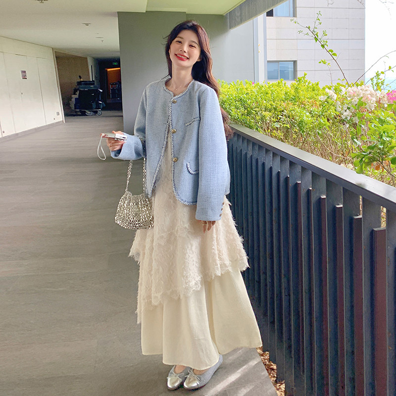 现货！浅蓝色短款小香外套260-3321-P135K188,女装短外套,芭图娜