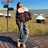 大货已出！90绒大翻领蛋白皮羽绒B260-5301-P275K368，女装羽绒服，芭图娜