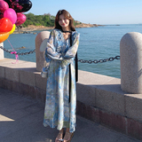 现货主推款！24秋新款莫奈花园印花长连衣裙260-3328-P135K188，女装连衣裙，芭图娜