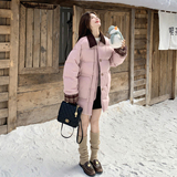 大货主推！粉撞色90绒羽绒服B260-5366-P365K498，女装羽绒服，芭图娜