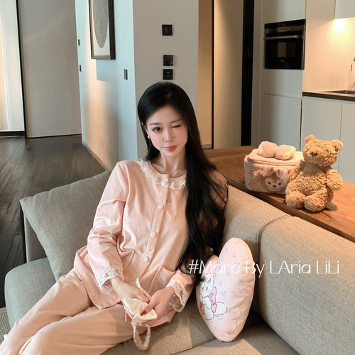 LAria恋爱心墙 海岛绒睡衣女秋冬款2026新款冬季家居服套装高级感